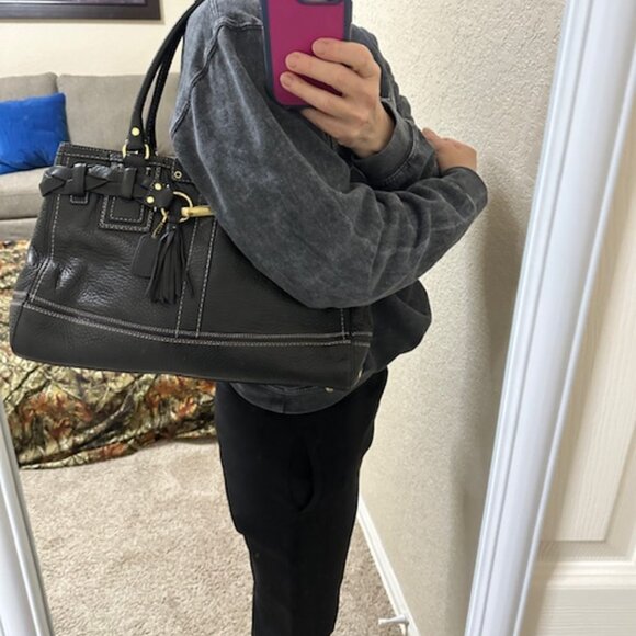 VINTAGE COACH Hampton satchel black PERFECT CONDITION Authentic 10529 - Picture 10 of 10